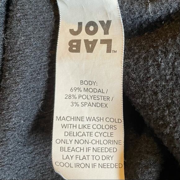 Joy Lab Black Sweatshirt with Zipper at waist and banding detailing on Arm XXL - Picture 5 of 7